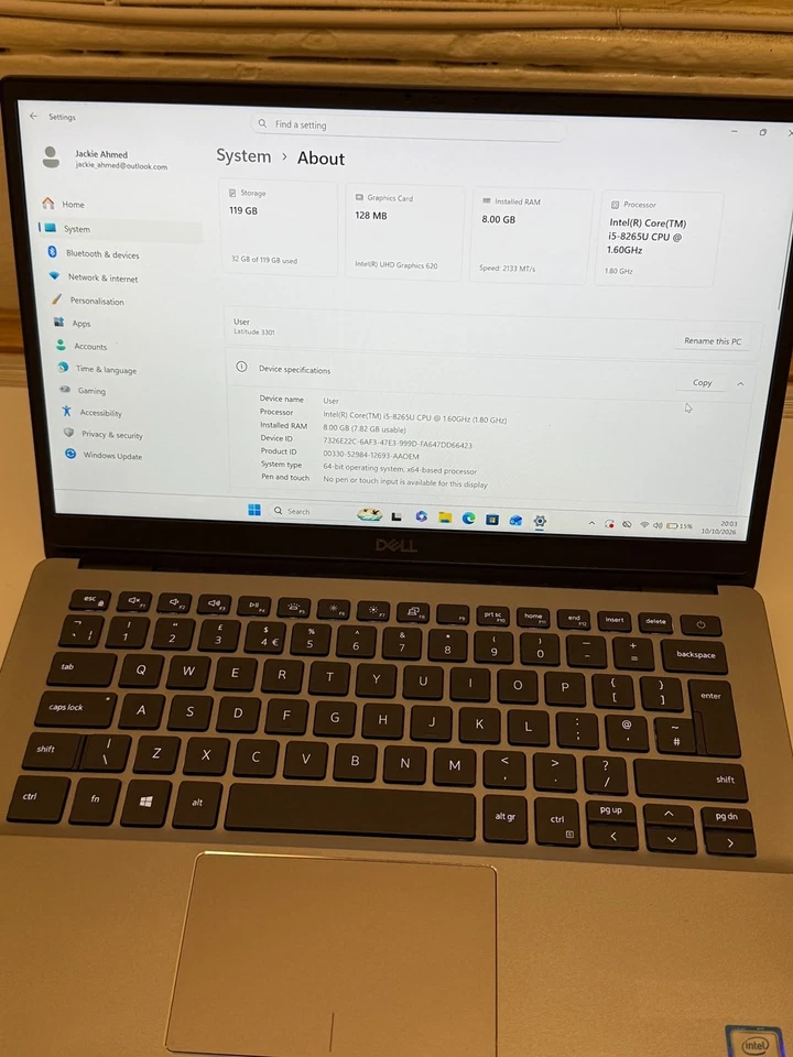 Dell Latitude 3301 · i5-8265U · 8GB · 128GB, photo 3 of 5