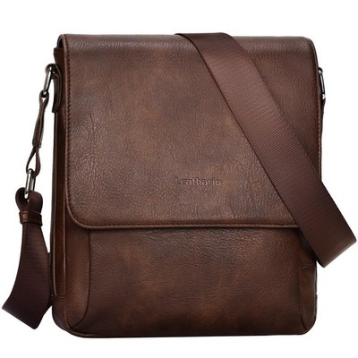 Leathario Men's Crossbody Bag, Vegan Leather, Shoulder Purse Side Sling Satch...