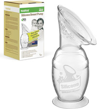 haakaa Manual Breast Pump for Breastfeeding, Silicone, Clear 4oz/100ml