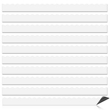 30 Pcs Magnetic Borders for Classroom Whiteboard - White Magnetic Bulletin Bo...