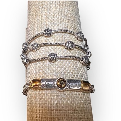 Brighton versilbertes Reno Herz und zweifarbiges Venezia Bar Armband Set