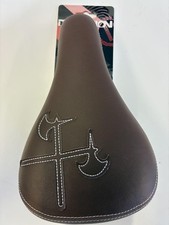 Bmx Saddle Demolition Axes Seat White Stitch