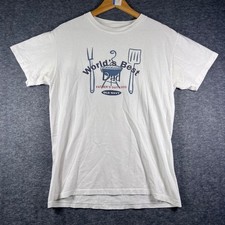 Old Navy Worlds Best Dad Fathers Day 1995 Graphic T-Shirt White Mens M Vintage