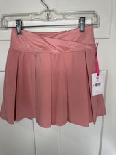 Justice Girls Pleated Tennis Skort M 10 Nectar Pink Built-In Shorts NWT