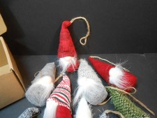 10 Christmas Gnome Ornaments 6" Tree Decorations Hanging NEW