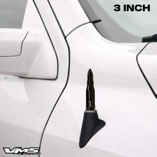 VMS 3 INCH BULLET SHORT ALUMINUM ANTENNA FOR DODGE RAM 1500 2500 3500 4500 BLACK