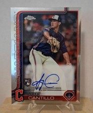 2025 Topps Chrome Joey Cantillo Rookie On Card Auto #RA-JCA Cle Guardians RC (B)