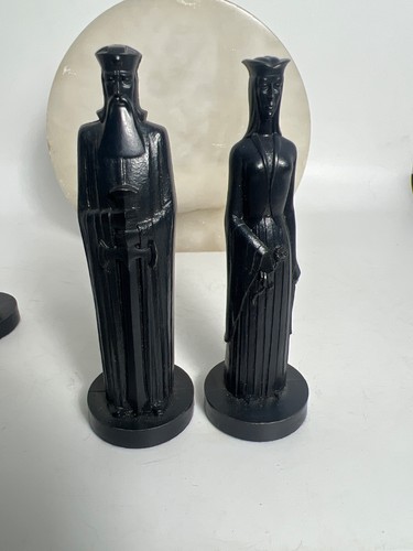 Vintage 1962 Peter Ganine Conqueror Medieval 32 Piece 3D Chess Set Felt Bottoms - Picture 16 of 18