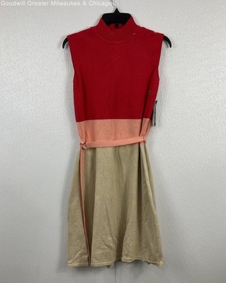 NWT NY&C Multicolor Sleeveless Sweater Knit Dress Women's Size Small