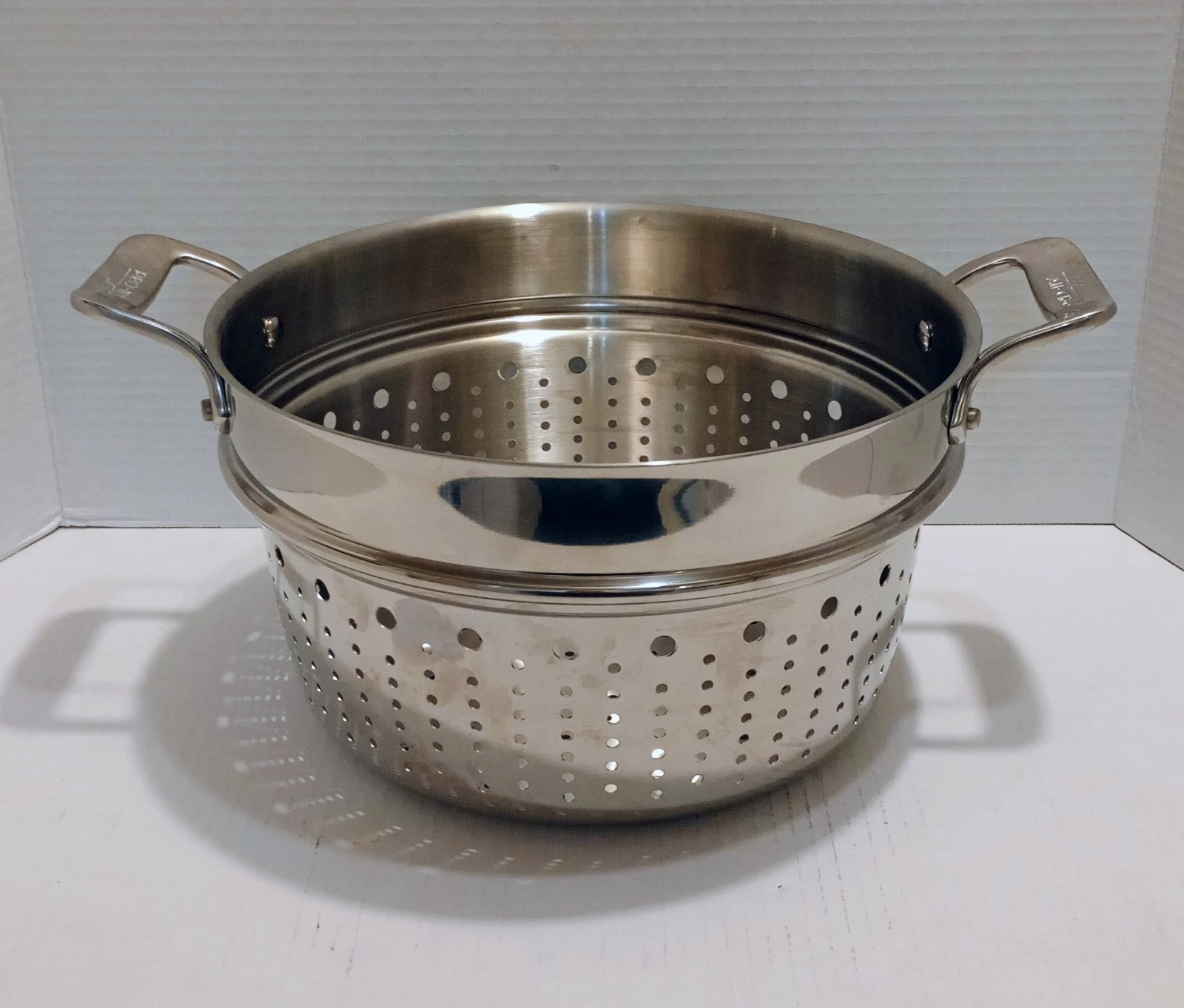 All-Clad Stainless Steel Pasta / Steamer Insert 11" Diameter Colander Strainer