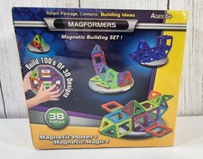 NEW MAGFORMERS MAGNETIC BLOCKS TILES 20 SQUARES 28 TRIANGLES S 38 PIECES