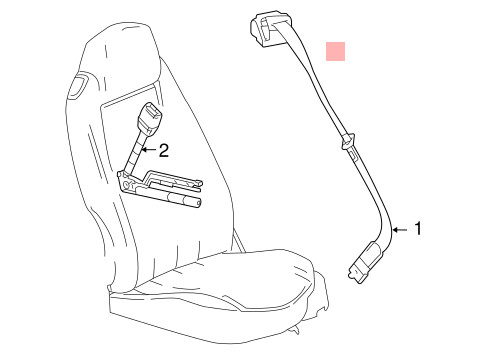 05-12 CHEVROLET CORVETTE C6 FRONT LEFT DRIVER SIDE SEAT BELT RETRACTOR OEM
