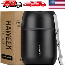 Portable 17oz Food Jar - Vacuum Insulated, Leakproof, Ideal for Kids & Adults