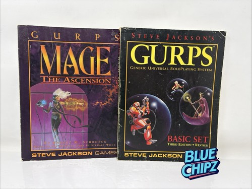 GURPS 3rd Edition RPG Lot – Basic Set Revised + Magic The Ascension