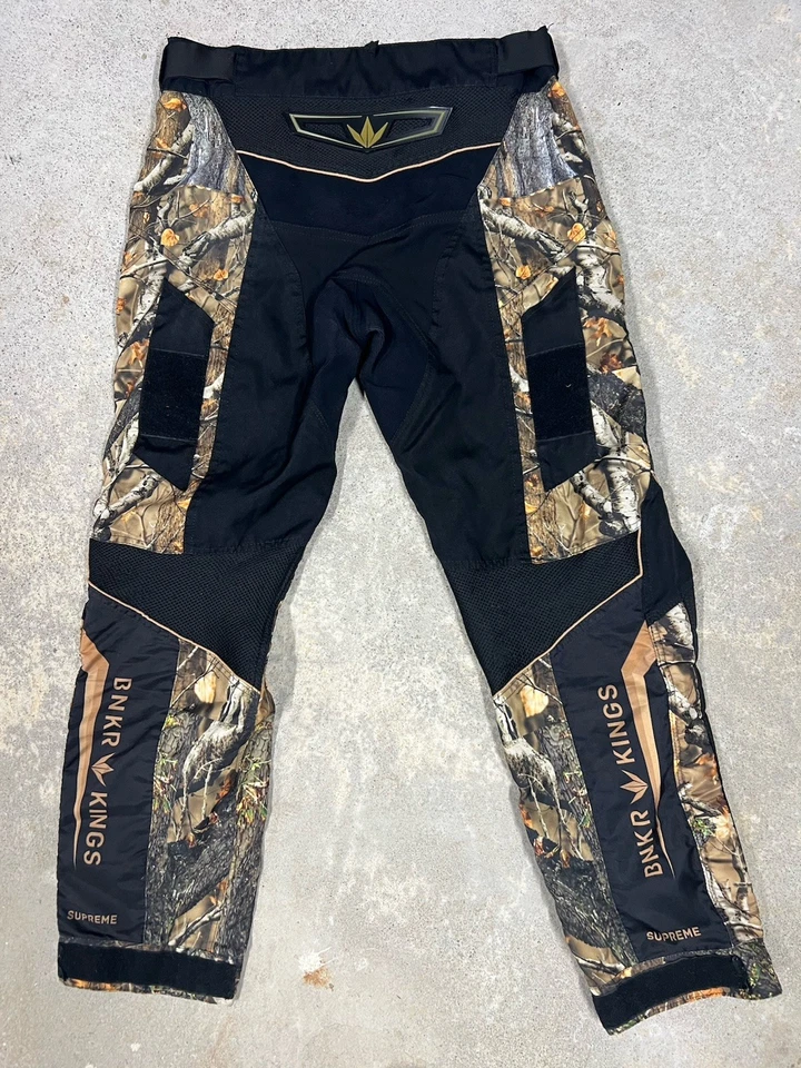 Pantalones de paintball BNKR Kings talla grande patrón de camuflaje acolchados Woodsball Speedball Foto 2 de 3