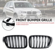 Gloss Black Front Bumper Kidney Grill Grille F�r BMW X3 X4 F25 F26 2014-2017