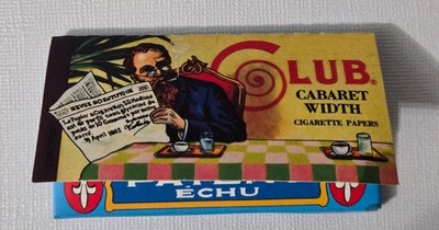 Vintage CLUB CABARET WIDTH Cigarette Papers from way back. Open Pack