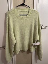 Womens Oversized Large Sweater Light Green