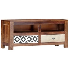 TV Cabinet Brown Solid Acacia wood 35.4 x 11.8 x 15.7 in