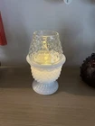 Vintage 1973 Avon Milk Glass Fairy Lamp Hobnail Candle Light Holder
