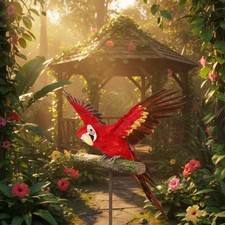 Feather Parrot Decoration Stage Stage Prop Lifelike Parrot Figurine for Home