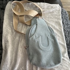 TRUE RELIGION Light  Denim Crossbody Blue Car...