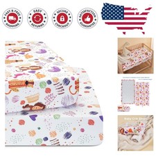 Cozy 2 Pack Crib Sheets for Babies, 28x52in, Animal Graffiti - Machine Washable
