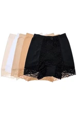 Rhonda Shear Women's 5pck Pin-Up Panty with Lace Detail Neutral