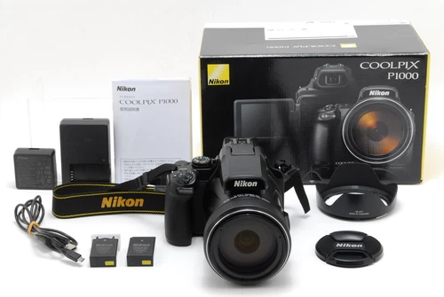 【MINT BOXED】Nikon COOLPIX P1000 Black Digital Camera 16MP 125x Zoom From JAPAN