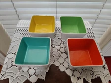 Overandback, 4-Pc "Summertime" Serving Bowl Set - 5 & 1/2" 🟡  🔵