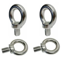 Machined Stainless Steel T316 1" Shoulder Lifting Eye Bolt, 9,500 Lbs WLL PACK 4