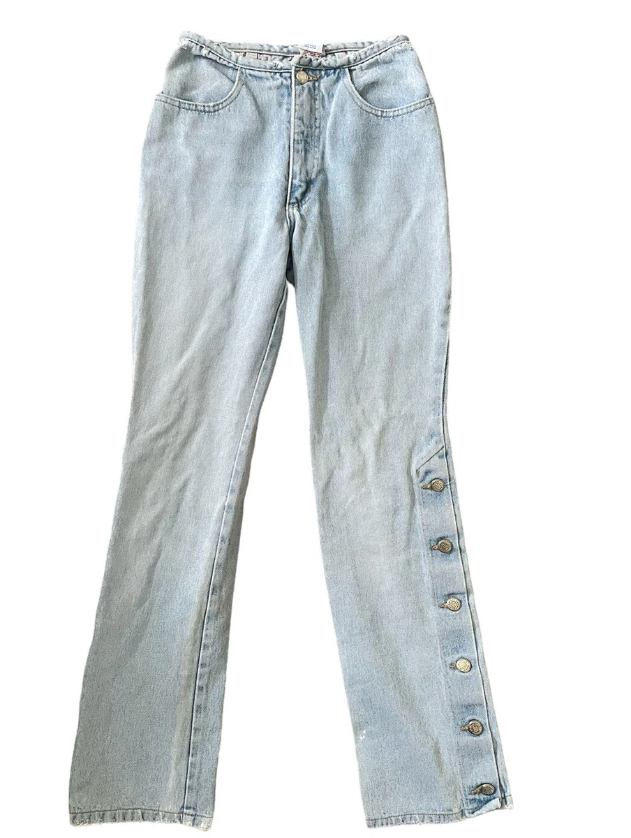 Side snap best sale jeans