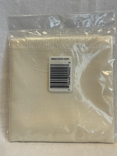MCG Textiles Bread Cover 14ct Cross Stitch Soft & EZ Fabric 18"x18" Ivory New - Picture 2 of 2