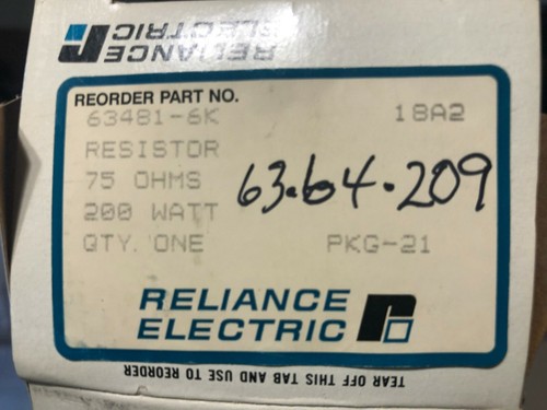 Reliance Electric, Resistor, 63481-6K - Picture 6 of 7