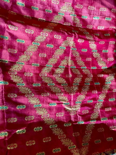 ✨ Sari di seta vintage Banarasi - vero filo oro Zari - lussuosa seta tessuta a mano - Foto 6 di 12