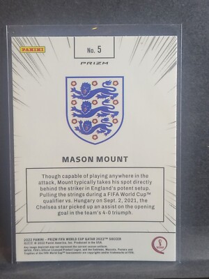2022 Panini Prizm World Cup MASON MOUNT MANGA ENGLAND SSP #5