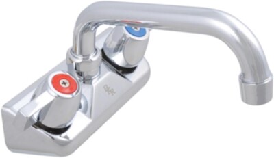 Commercial Hand Sink Faucet Wall Mount 12'' Spout - BK Resources - BKF-W-12