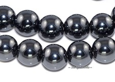 METALLIC HEMATITE GEMSTONE ROUND 8MM LOOSE BEADS 16inch