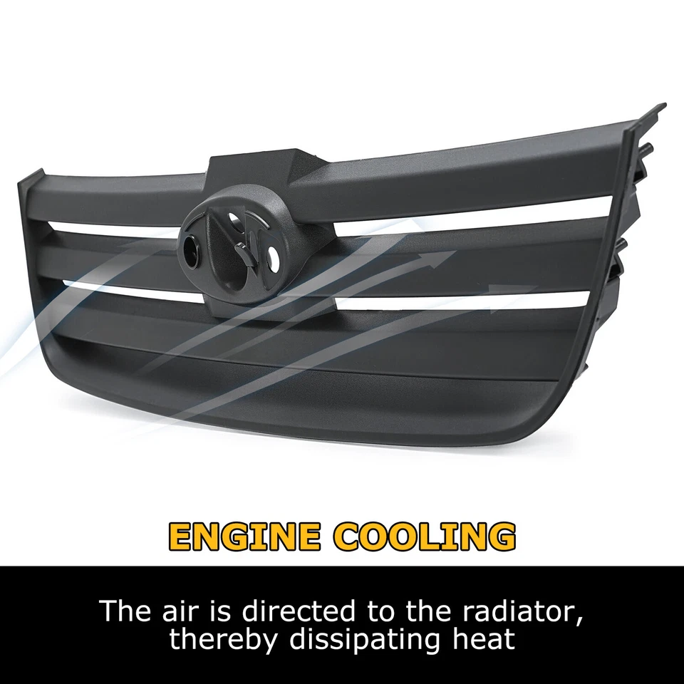 Parachoques delantero rejilla radiador texturizada negra para Ford Transit Connect 2010-2014 Foto 3 de 4