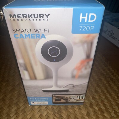 Merkury Innovations Smart WiFi Camera 720P Voice Control, Motion Sensor 
