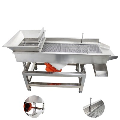 Electric Linear Vibrating Screen with 6mm Round Hole Double Motor 3000RPM 110V