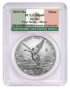 2019-Mexico-1oz-Silver-Onza-Libertad-PCGS-MS69-First-Strike-Flag-Label