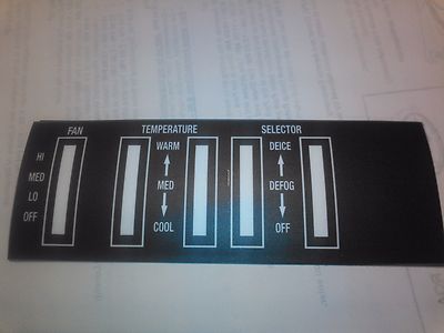 NOS 1968 Buick  Heat Only NON vent NON A/C Control face plate Le Sabre,Riviera,