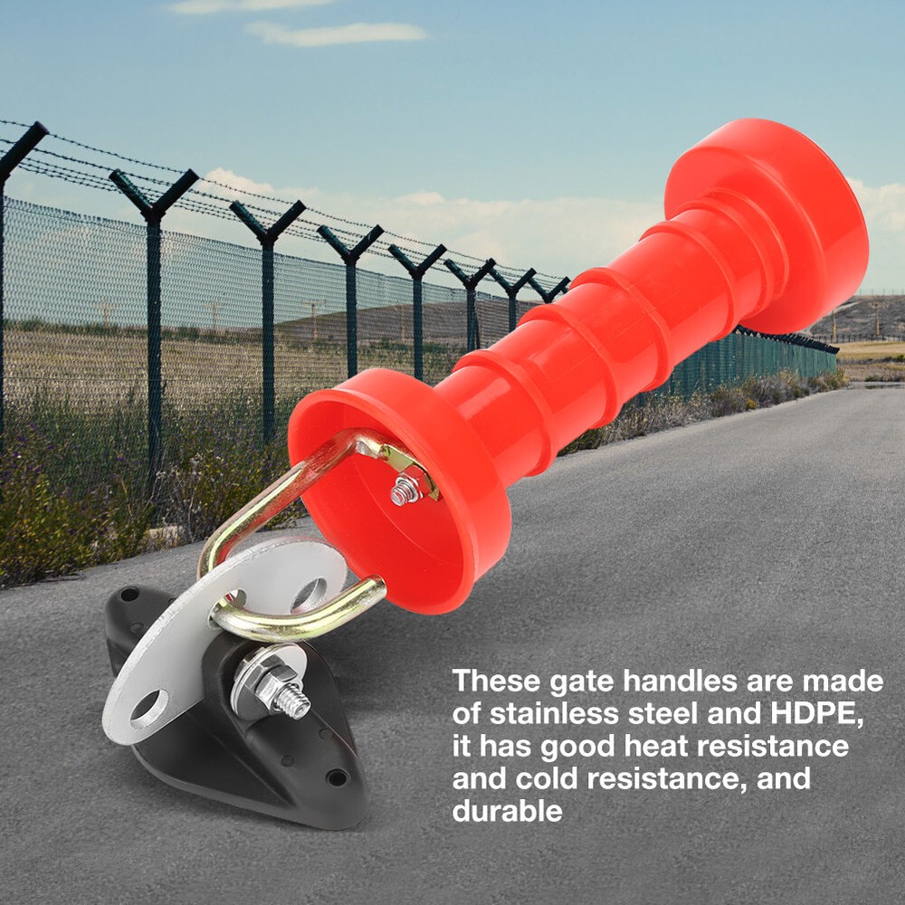 10pcs Insulated Spring Gate Handles With 10Pcs Insulators For Electric Fence 10pcs Insulated Spring Gate Handles With 10Pcs Insulators For Electric Fence