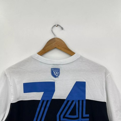 Adidas T-Shirt Adult Size M White San Jose Earthquakes Soccer MLS Short Sleeve - Picture 8 of 11