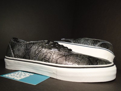 white snakeskin vans