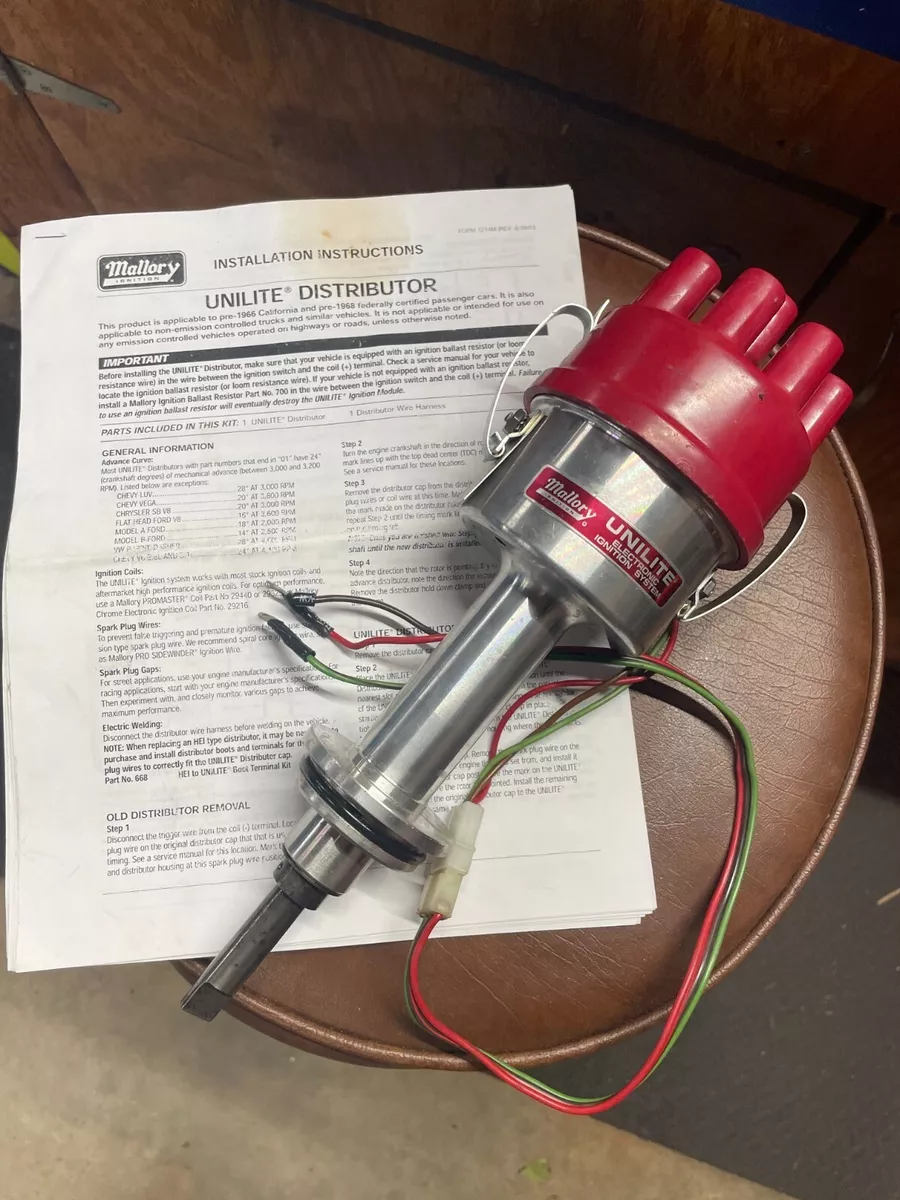 Mallory Unilite Distributor Ignition 3748201H V8 350 Chevy
