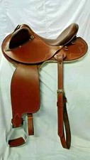 Australian stock style leather Half bead saddle All Sizes  color Available.