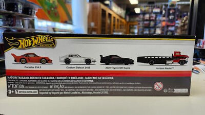 Hot Wheels Premium 4 Car Box Set w/Horizon Hauler, Toyota Supra