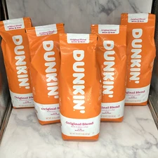 Dunkin Donuts Original Whole Coffee Bean 5 lb - Pack Of 5 *FREE GIFT W/PURCHASE*